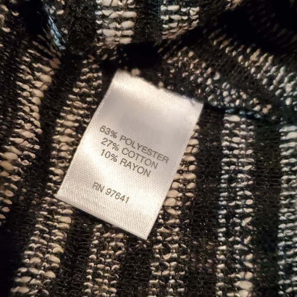 J. Jill Black & White Cowl Neck Tunic Sweater - Picture 6 of 9